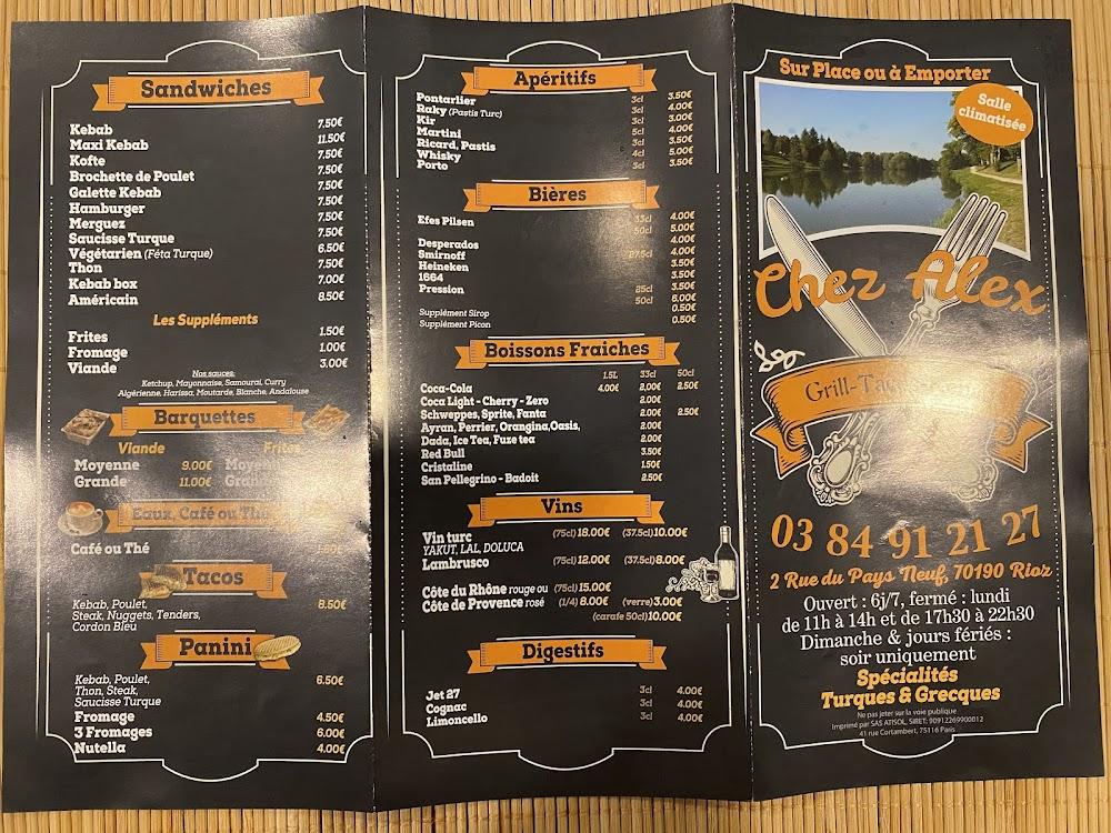 Chez Alex - Menu Image 2